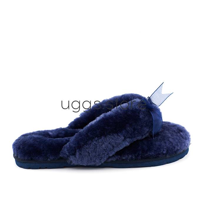 Тапочки Fluff Flip Flop II Navy - uggs.store