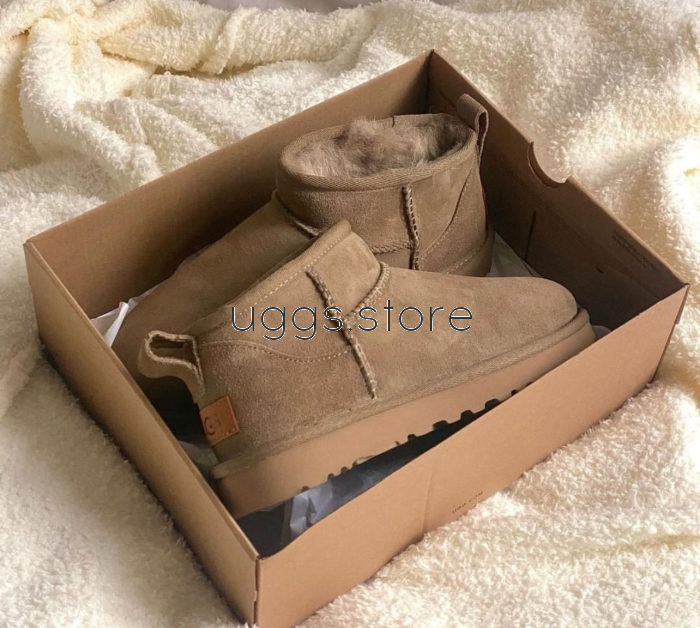 Classic Ultra Mini Kid's Khaki - uggs.store
