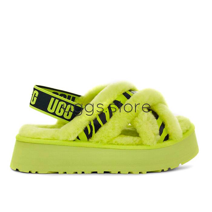 Disco Cross Slide Key Lime - uggs.store