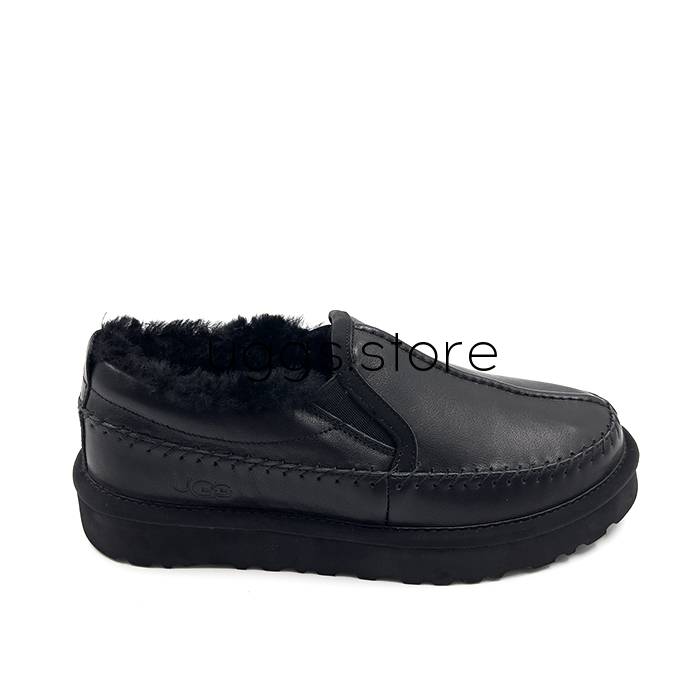 Stitch Men's Black Leather - uggs.store