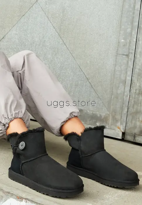 Mini Bailey Button II Black - uggs.store