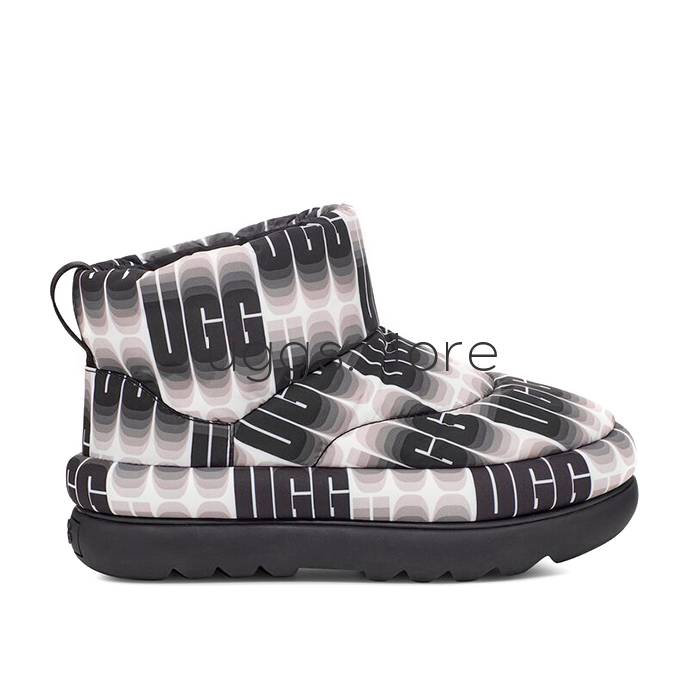 Classic Maxi Wavelength Mini Black / White - uggs.store