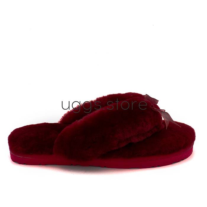 Тапочки Fluff Flip Flop II Bordo - uggs.store