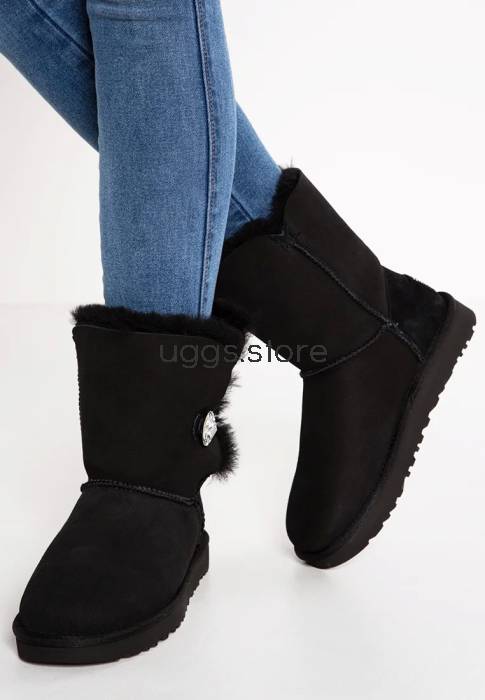 Bailey Button Bling Black - uggs.store