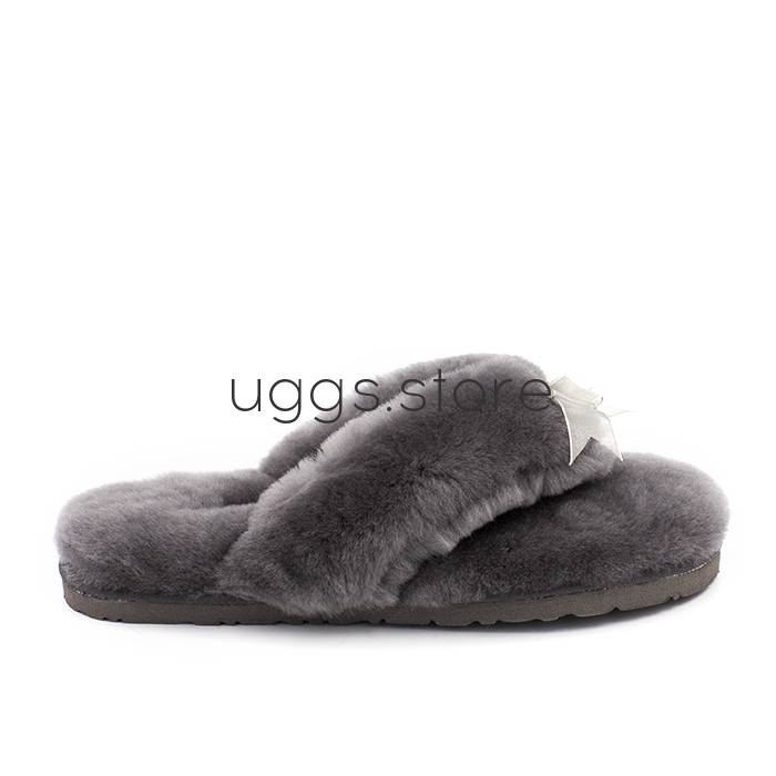Тапочки Fluff Flip Flop II Grey - uggs.store