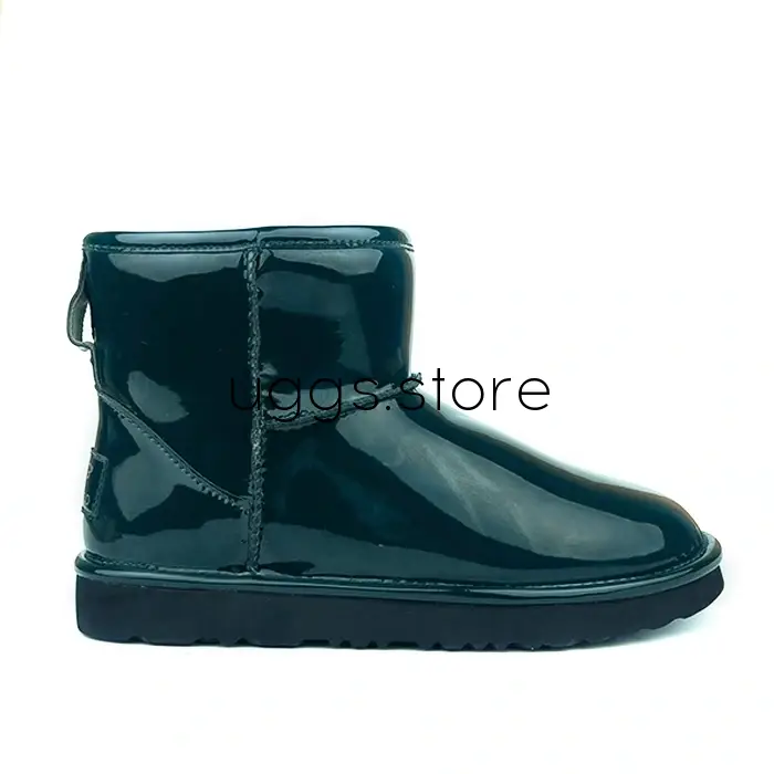 Classic Mini Patent Moss Green - uggs.store