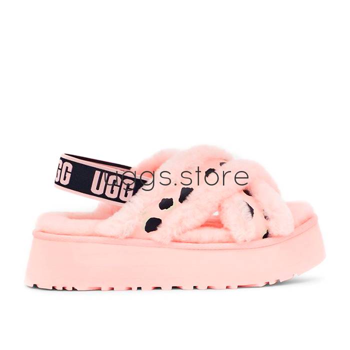 Disco Cross Slide Pink Scallop - uggs.store