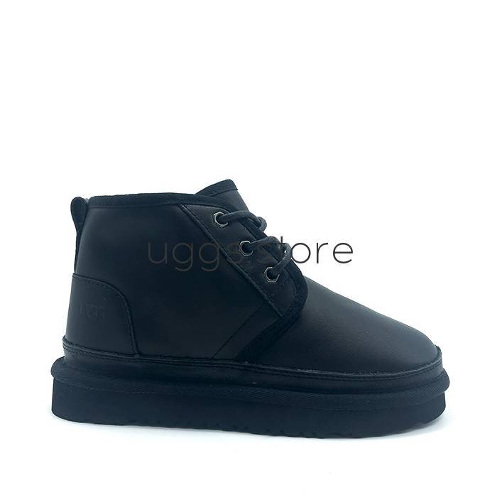 Neumel Zip Kid's Leather Black - uggs.store