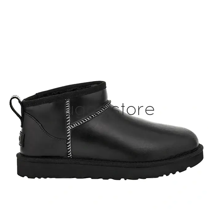 Classic Ultra Mini Regenerate Leather Black - uggs.store