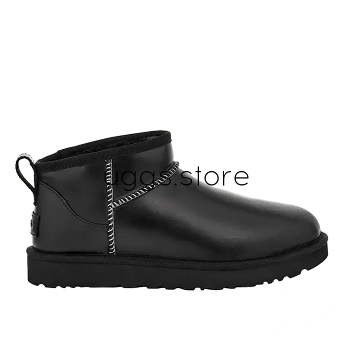 Classic Ultra Mini Regenerate Leather Black - uggs.store