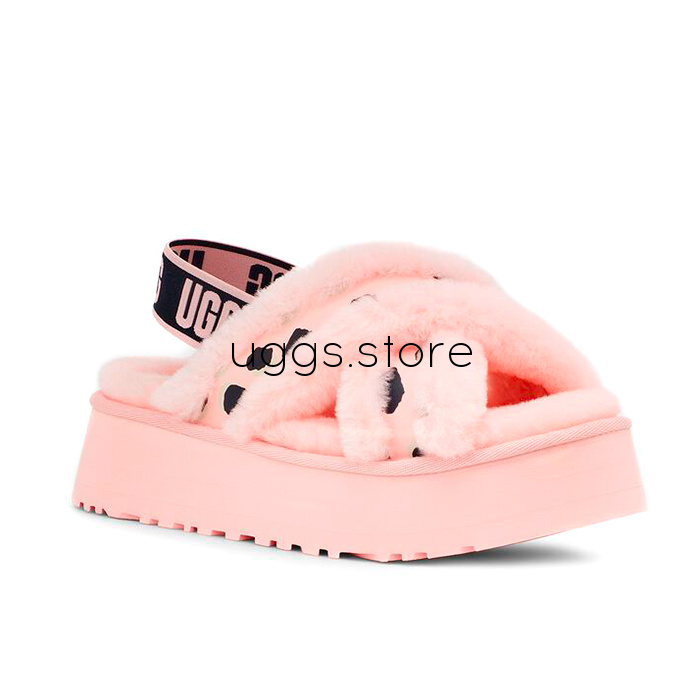 Disco Cross Slide Pink Scallop - uggs.store