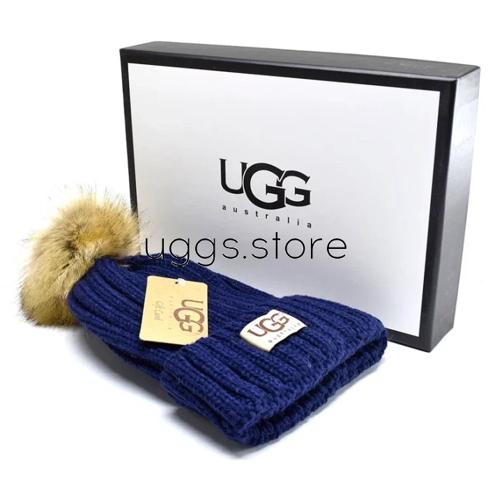 Шапка UGG Hat II Navy - uggs.store