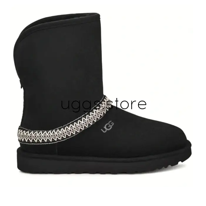 Classic Short Crescent Black - uggs.store