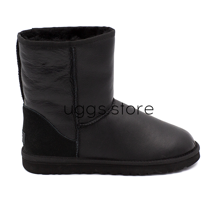 Classic Short Metallic Black (влагостойкие) - uggs.store