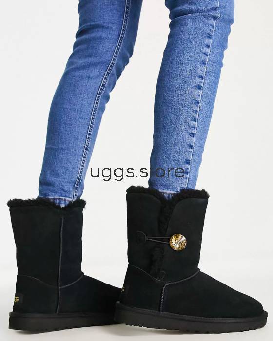 Bailey Button Bling Black - uggs.store