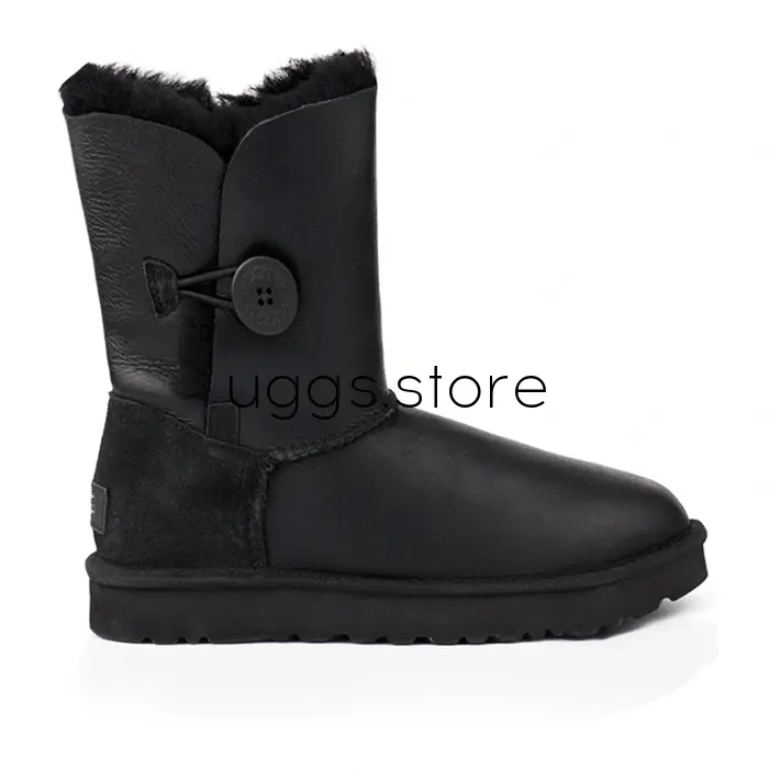 Bailey Button Metallic Black (влагостойкие) - uggs.store