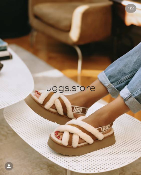 Disco Cross Slide Chestnut - uggs.store