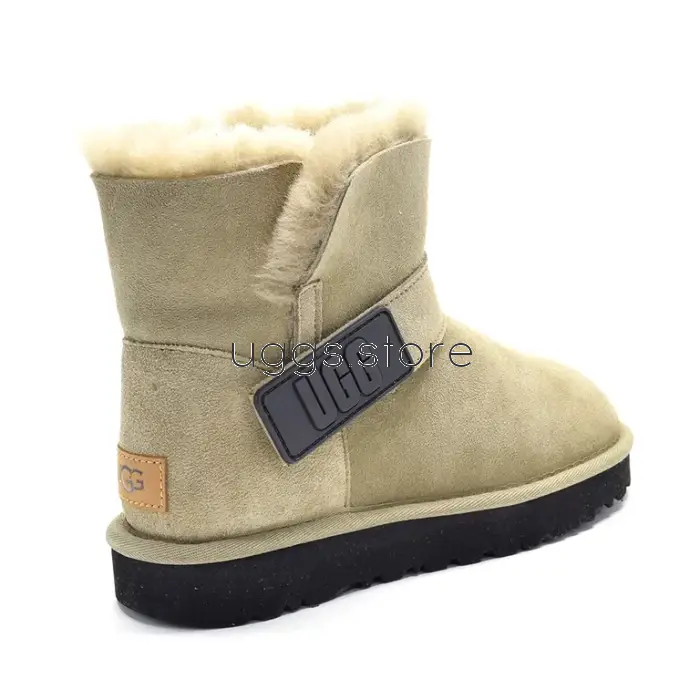 Mini Bailey Graphic Logo Suede Burnt Olive - uggs.store