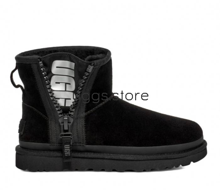 Mini Zipper Tape Logo Black - uggs.store