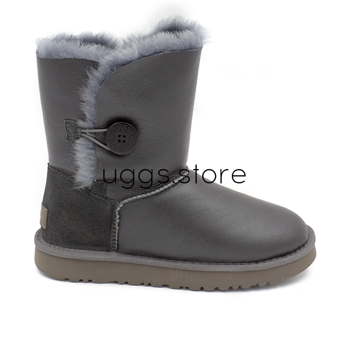 Bailey Button Metallic Grey (влагостойкие) - uggs.store