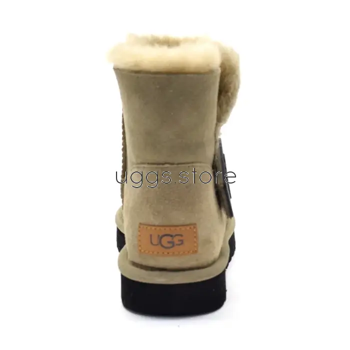 Mini Bailey Graphic Logo Suede Burnt Olive - uggs.store