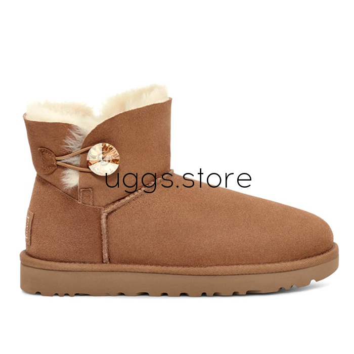 Mini Bailey Button Bling Chestnut - uggs.store