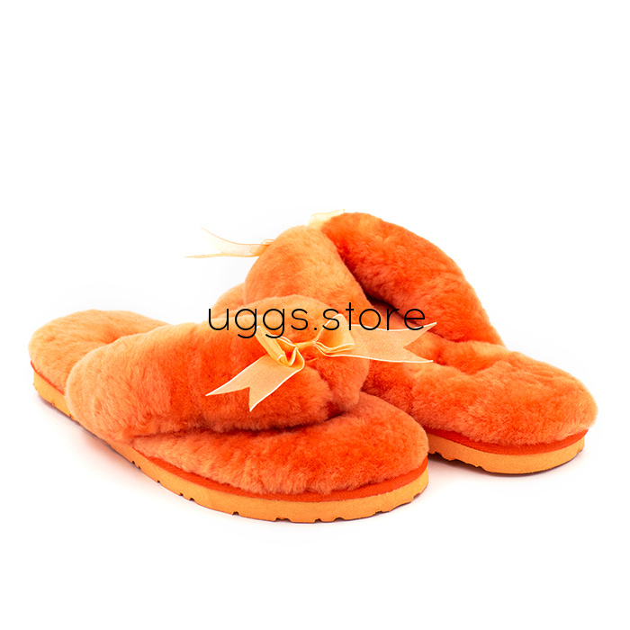 Тапочки Fluff Flip Flop II Orange - uggs.store