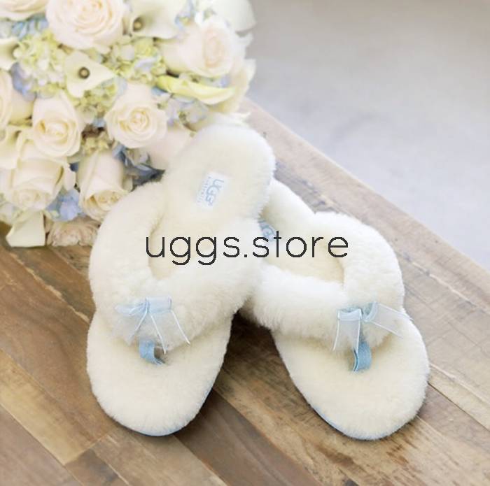 Тапочки Fluff Flip Flop II White - uggs.store