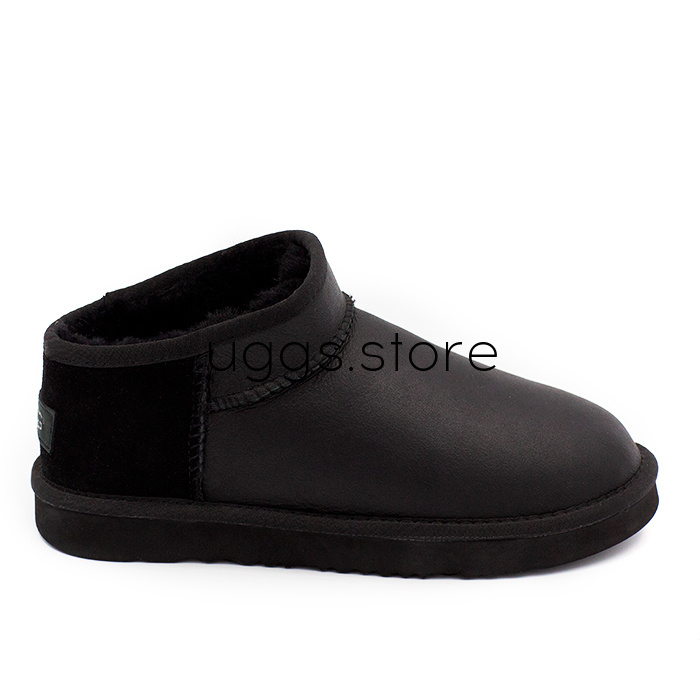 Ultra Mini Men's Black Leather (кожа) - uggs.store