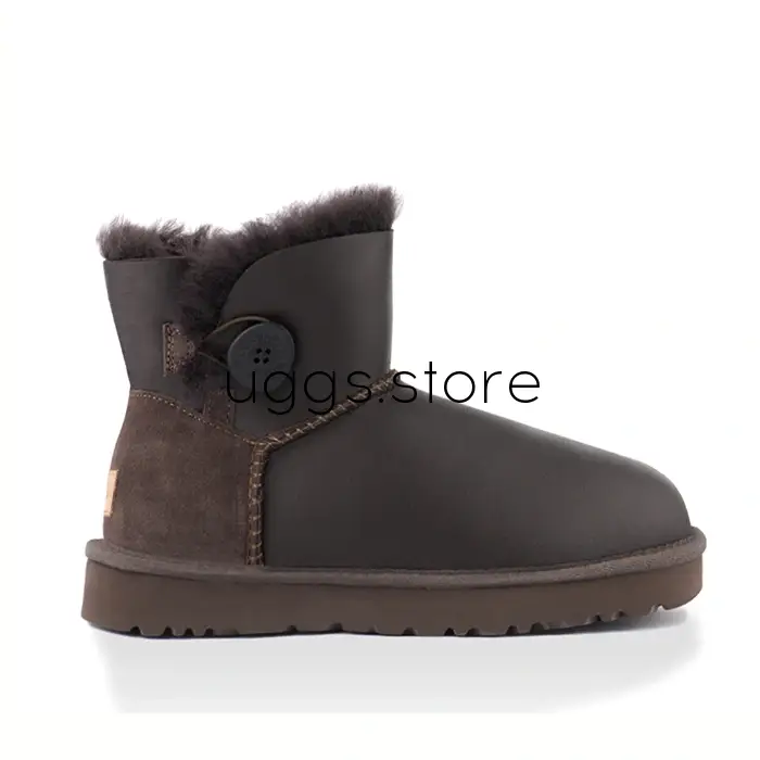 Mini Bailey Button Metallic Chocolate (непромокаемые) - uggs.store