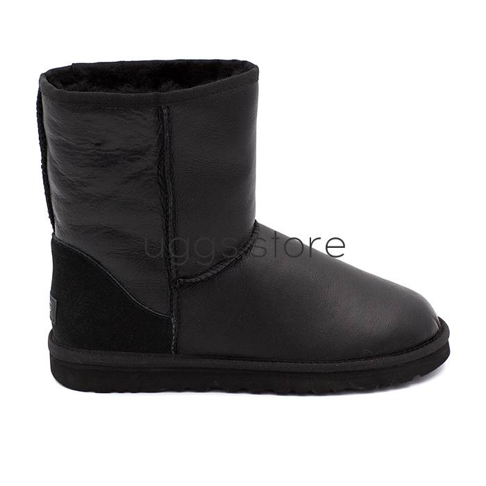 Classic Short Metallic Men's Black (влагостойкие) - uggs.store